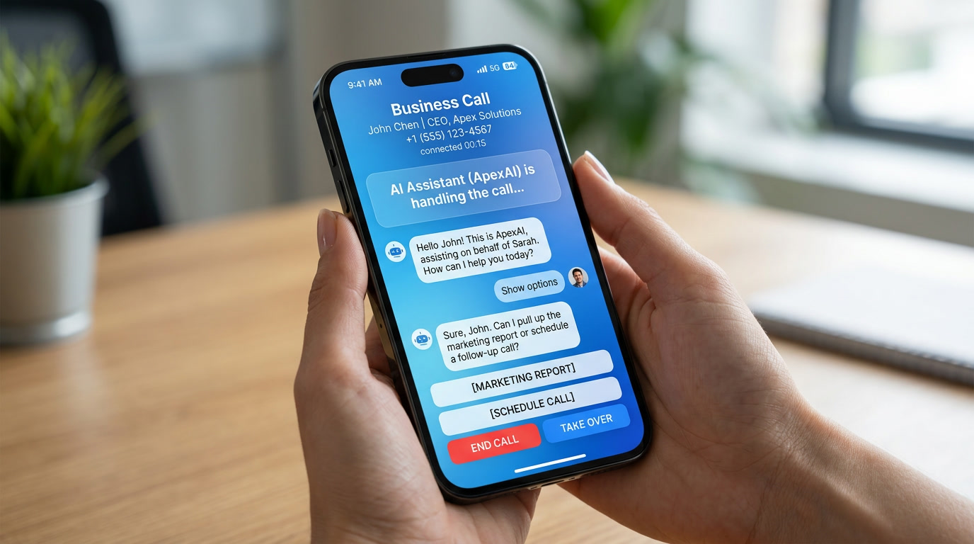 AI receptionist answering business phone calls automatically